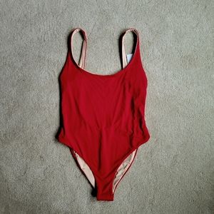 NWT Skin Red One Piece Bathing Suit